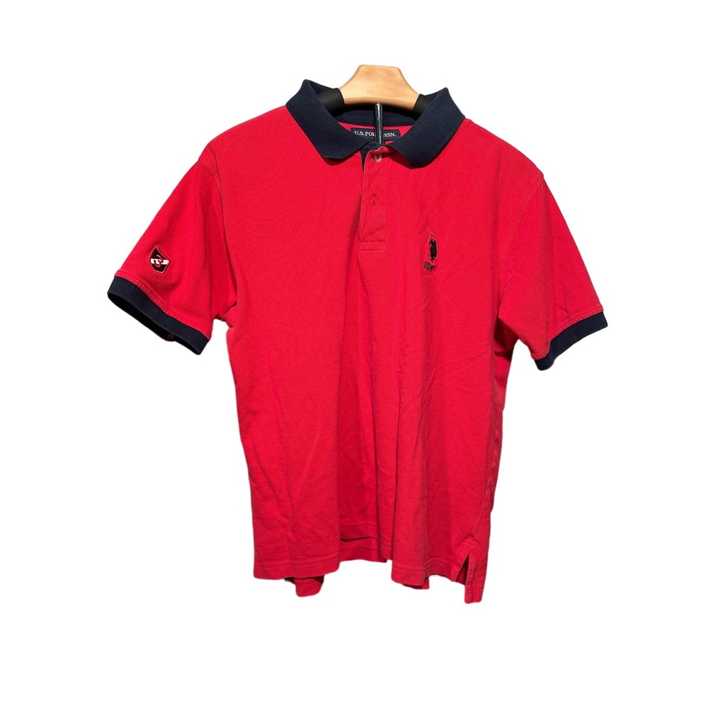 Men’s Classic U.S. Polo Assn. Polo Size M Red W/Blue